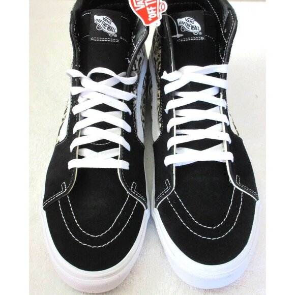 Vans Men's Sk8-Hi Skull Tapestry Black Bone White Canvas Suede shoes Sizes NIB - Picture 3 of 5